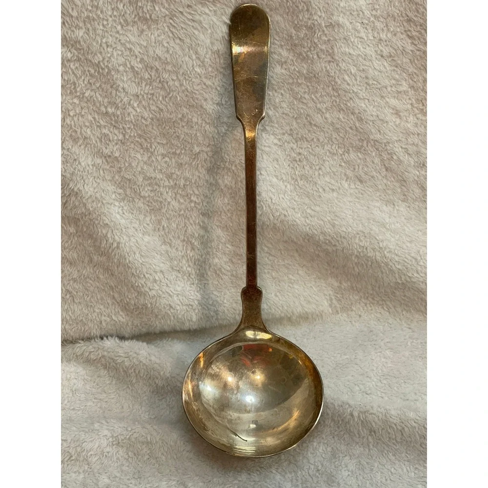 Bailey Banks & Biddle Co Fine Silver Plate Ladle Vintage Fiddle Handle Serving
